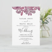 Indian Paisley Gold Wedding Einladung (Stehend Vorderseite)