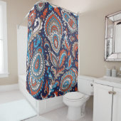 Indian Paisley Medallion Ethnisches Muster. Duschvorhang (Beispiel)
