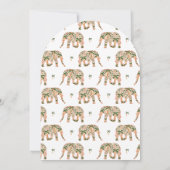 Indian Paisley Ornate Elephants Bridal Shower Einladung (Rückseite)