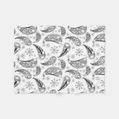 Indian Paisley Pattern Mankolam Fleecedecke (Vorderseite (Horizontal))