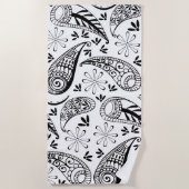 Indian Paisley Pattern Mankolam Strandtuch (Vorderseite)