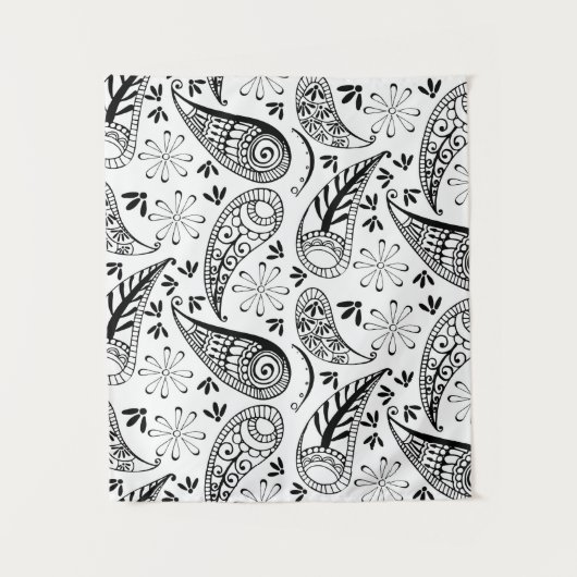 Indian Paisley Pattern Mankolam Wandteppich (Vorderseite)