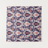 Indian paisley pattern seamless. Persian arabesque Wandteppich (Vorderseite (Horizontal))