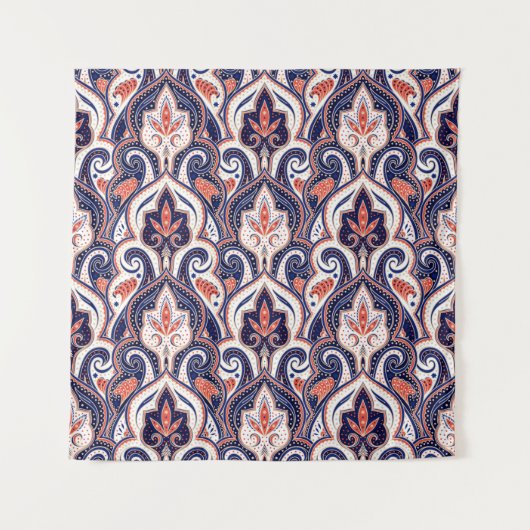Indian paisley pattern seamless. Persian arabesque Wandteppich (Vorderseite)
