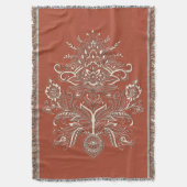 Indian Paisley - Throw Blanket Decke (Vorderseite Vertikal)