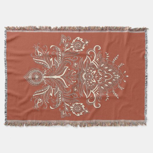 Indian Paisley - Throw Blanket Decke (Vorderseite)