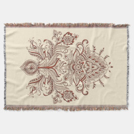 Indian Paisley - Throw Blanket Decke