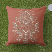 Indian Paisley - Throw Kissen (Gras)