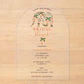 Indian Paisley Verziert Elephants Brautparty Acryleinladungen (Vorderseite)