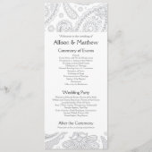 Indian Paisley Wedding Program Programm (Vorderseite)