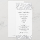 Indian Paisley Wedding Program Programm (Vorne/Hinten)