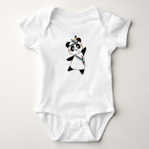 Indian Panda Bear Fashing Teddy Feather Niedlich Baby Strampler
