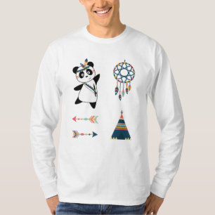 Indian Panda Bear Sticker Set Teepe T-Shirt