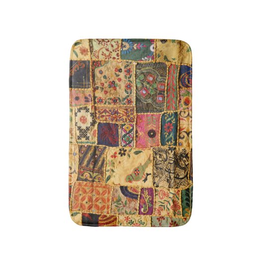 Indian Patchwork: Hampi Market Cloth. Badematte (Vorderseite Vertikal)