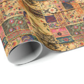 Indian Patchwork: Hampi Market Cloth. Geschenkpapier (Rolleneckpunkt)