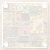 Indian Patchwork: Hampi Market Cloth. Glasuntersetzer (Rückseite)