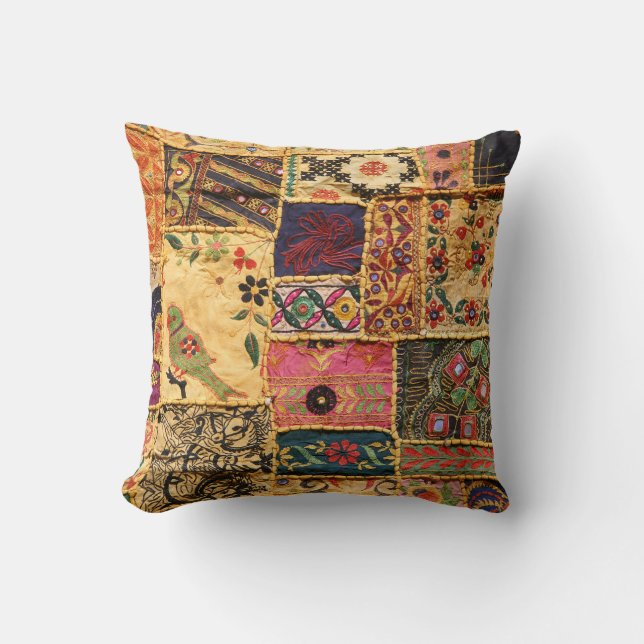 Indian Patchwork: Hampi Market Cloth. Kissen (Vorderseite)