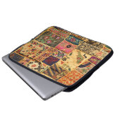 Indian Patchwork: Hampi Market Cloth. Laptopschutzhülle (Vorne Knopf)