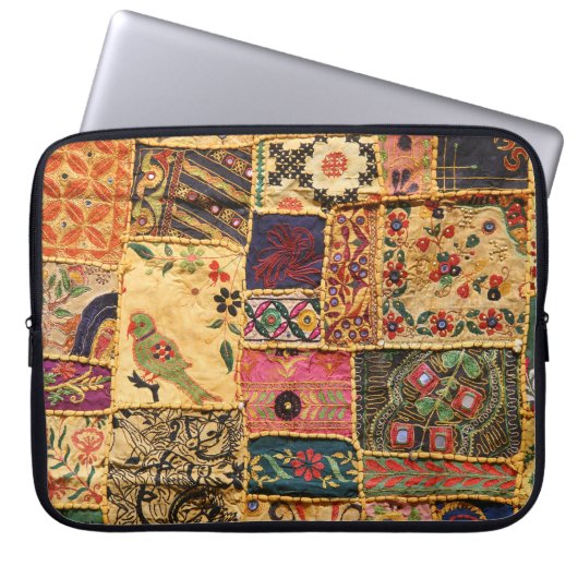 Indian Patchwork: Hampi Market Cloth. Laptopschutzhülle (Vorderseite)