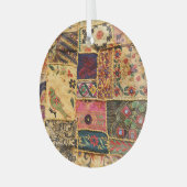 Indian Patchwork: Hampi Market Cloth. Ornament Aus Glas (Vorderseite links)
