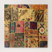 Indian Patchwork: Hampi Market Cloth. Puzzle (Horizontal)