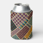 Indian Patchwork: Texturierte Leinwand Imitation. Dosenkühler (Kanne Vorderseite)