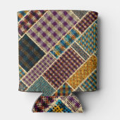 Indian Patchwork: Texturierte Leinwand Imitation. Dosenkühler (Rückseite)