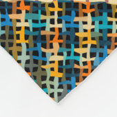 Indian Patchwork: Texturierte Leinwand Imitation. Fleecedecke (Ecke)