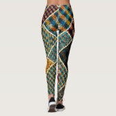 Indian Patchwork: Texturierte Leinwand Imitation. Leggings (Rückseite)