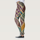 Indian Patchwork: Texturierte Leinwand Imitation. Leggings (Links)