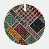 Indian Patchwork: Texturierte Leinwand Imitation. Ornament Aus Glas (Rückseite)