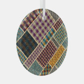 Indian Patchwork: Texturierte Leinwand Imitation. Ornament Aus Glas (Vorderseite Rechts)