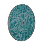 Indian Pattern (von William Morris) Dartboard Dartscheibe (Vorderseite Links)