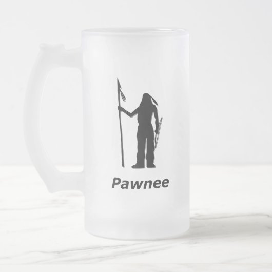 Indian Pawnee Mattglas Bierglas (Links)