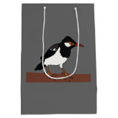 Indian Pied Myna Bird Art Mittlere Geschenktüte (Rückseite)