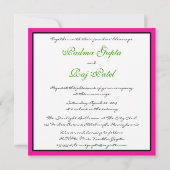 Indian Pink Disks Hochzeitseinladung Einladung (Rückseite)