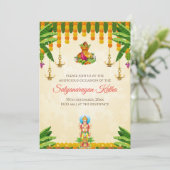 Indian poja laden Satyanarayan Katha Einladung ein (Stehend Vorderseite)