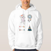 Indian Polar Bear Sticker Set Bär Dreamcatcher Hoodie (Vorderseite)