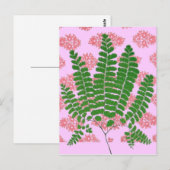 Indian Print Fern Pinks Postkarte (Vorne/Hinten)
