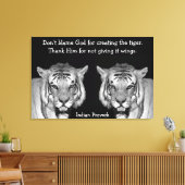 Indian Proverb Tigers auf Leinwand (Insitu (Wohnzimmer))