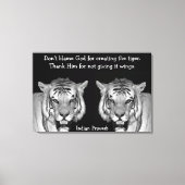 Indian Proverb Tigers auf Leinwand (Vorderseite)