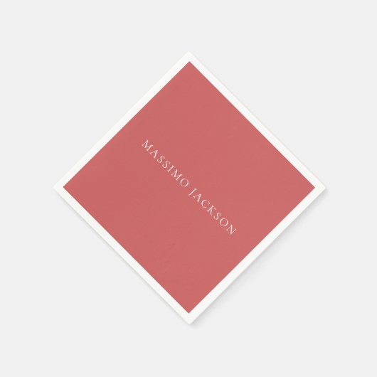 Indian Red Minimalist Plain Modern Aesthetic Look Serviette (Ecke)