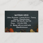 Indian Restaurant Business Card Visitenkarte (Rückseite)