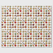 Indian Restaurant Foods Naan Dosa Samosa Aloo Gobi Geschenkpapier (Flach)