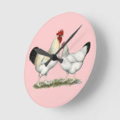 Indian River Chickens Runde Wanduhr (Winkel)