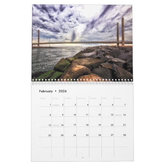 Indian River Inlet Bridge Calendar Kalender (Feb 2026)