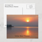 Indian River Sunset Bethany Postcard Postkarte (Vorne/Hinten)