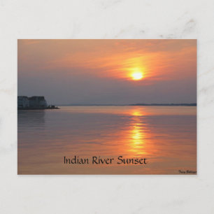 Indian River Sunset Bethany Postcard Postkarte