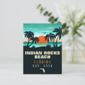 Indian Rocks Beach Florida Retro Sunset Souvenirs Postkarte (Stehend Vorderseite)