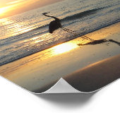 Indian Rocks Beach Florida Sunset Crane Poster (Ecke)